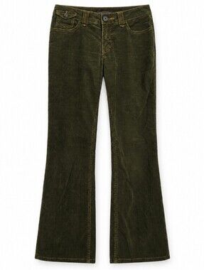 Christopher Blue Olive Corduroy Flare Pants 8
